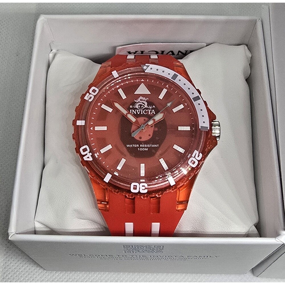 Invicta Subaqua Men's Watch - 44mm, Red White (69450) New In Box - Picture 2 of 6